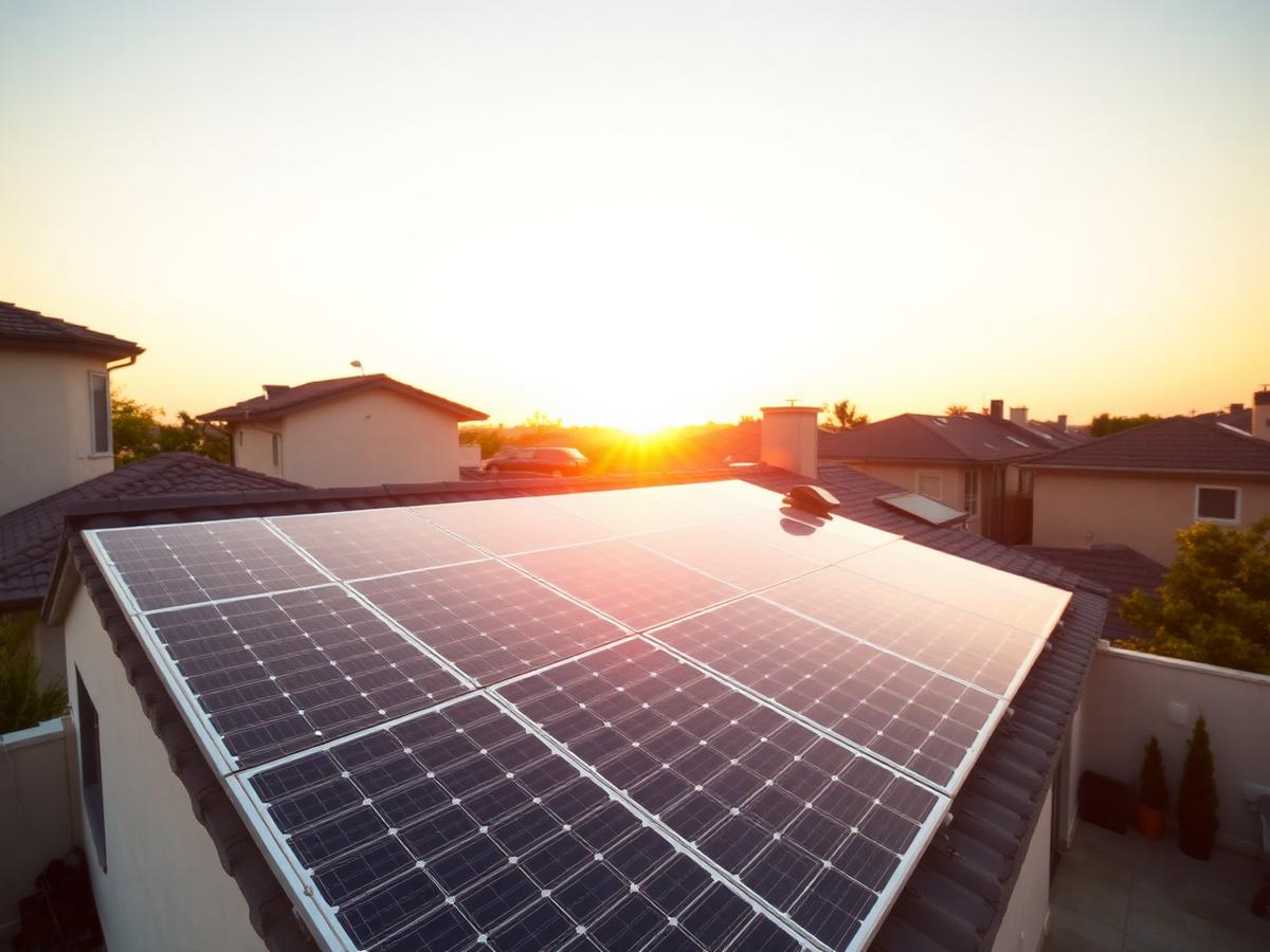Solarpanels auf Hausdach